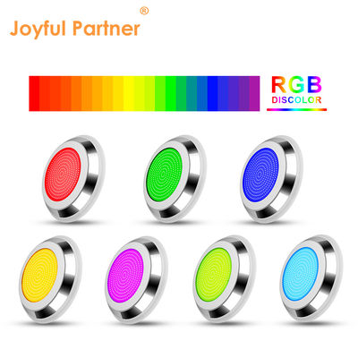 ضوء حمام سباحة تحت الماء AC12V الفولاذ المقاوم للصدأ تغيير اللون الجدارية المثبتة RGB ø280 * 35mm