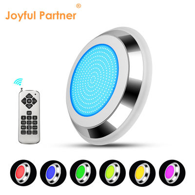 ضوء حمام سباحة تحت الماء RGB LED ضوء حمام سباحة تحت الماء IP68 DIA280MM الحائط المقاوم للصدأ
