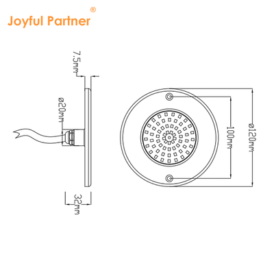 مصابيح حمام سباحة تحت الماء DC12V 10W IP68 بلاستيكية بالكامل RGB 100% التحكم المتزامن