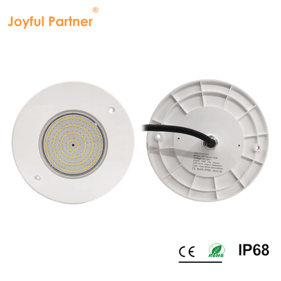 عاكس ضوء مسبح مملوء بالراتنج 160 مم DC12V 10W بلاستيك بالكامل SMD2835 108 قطعة RGBW لون جهد ثابت