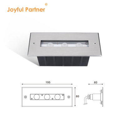 SS316L ضوء تحت الماء ضوء بركة خطي ضوء LED أبيض دافئ ضوء تحت الأرض