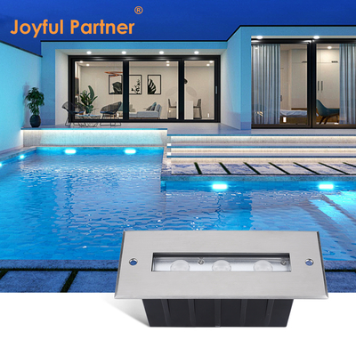 SS316L ضوء تحت الماء ضوء بركة خطي ضوء LED أبيض دافئ ضوء تحت الأرض