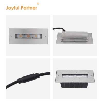 SS316L ضوء تحت الماء ضوء بركة خطي ضوء LED أبيض دافئ ضوء تحت الأرض