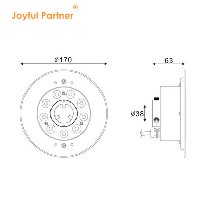 Led Water Jet Fountain Lights Outdoor IP68 Waterproof Stainless Steel Rgb Dmx Round Ring Underwater Pump for Fountains