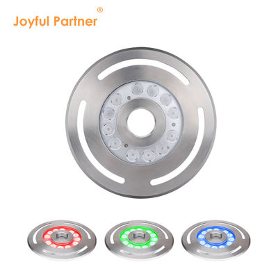 خارجية IP68 DMX RGB 24V الغوص 9X3w LED نافورة تحت الماء الرقص الخفيفة الفولاذ المقاوم للصدأ 316L مع قطر 285mm