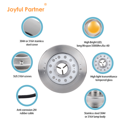 IP68 مقاوم للماء 12W 18W مصدر ضوء RGB LED مع شهادات CE RoHS