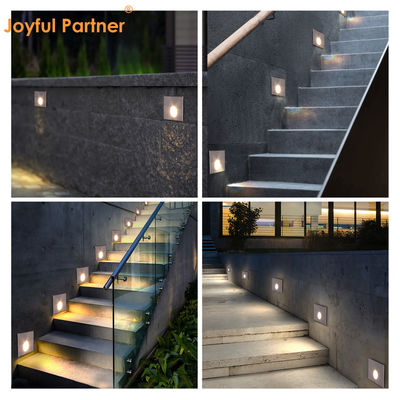 مصباح سلم LED دائري 1 واط 2 واط، هيكل من الألومنيوم المصبوب، مثبت على الحائط للممرات الخارجية