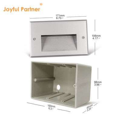 مستطيل جديد 3W SMD2835 مصابيح خطوة LED 170 * 106mm AC100-240V اللون الأبيض 3000K