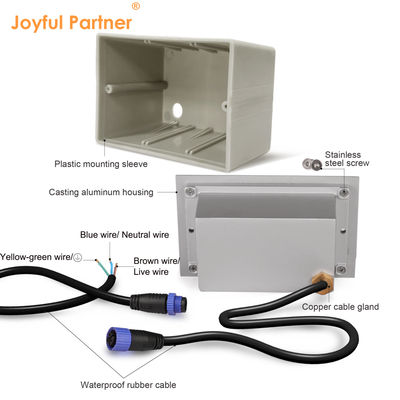 مستطيل جديد 3W SMD2835 مصابيح خطوة LED 170 * 106mm AC100-240V اللون الأبيض 3000K