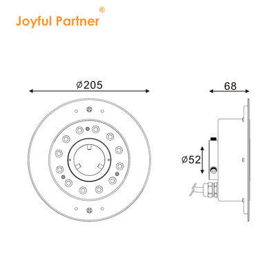RGB Color Fountain Led Light Widely Used Nozzle Stainless Steel 316 DC24 Volts With CE Certificate