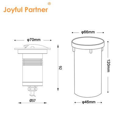 IP67 القيادة فوق الأضواء الداخلية 100-240VAC LED أحادي اللون مقاوم للماء مع صندوق خلفي بلاستيكي