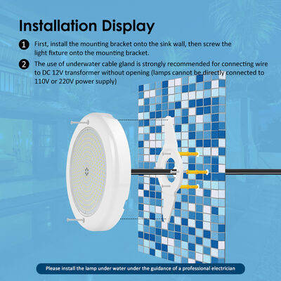 42W 12VAC المغمورة المسبح مصابيح LED IP68 الحائط RGB LED المسبح الضوء