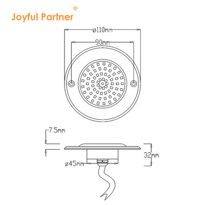 المواد الفولاذ المقاوم للصدأ PAR56 الراتنج الكامل IP68