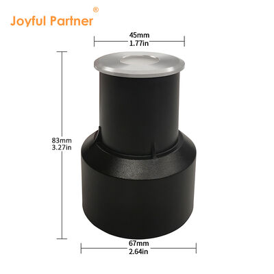 مصباح LED أرضي IP67 3W عمر افتراضي طويل زجاج مصنفر من الفولاذ المقاوم للصدأ بدون عدسة DC12V 24V