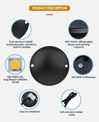 إضاءة سلم LED جانبية IP67 1 واط 2 واط هيكل من الألومنيوم اتجاه واحد اتجاهين تيار مستمر 24 فولت أبيض دافئ