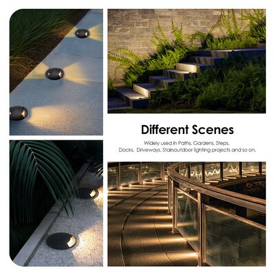 Side View Underground Lamp 12V-24V DC IP67 Aluminum Housing DIA60MM One Two Side-way