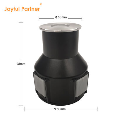 إضاءة LED علوية 1 واط 2 واط غطاء أمامي من الفولاذ المقاوم للصدأ 316 100-240 فولت تيار متردد قطر 55 ملم مع صندوق خلفي بلاستيكي