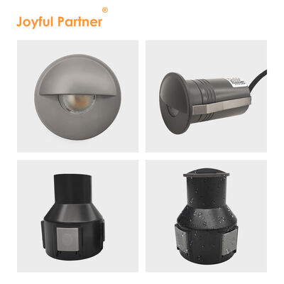 إضاءة LED علوية 1 واط 2 واط غطاء أمامي من الفولاذ المقاوم للصدأ 316 100-240 فولت تيار متردد قطر 55 ملم مع صندوق خلفي بلاستيكي