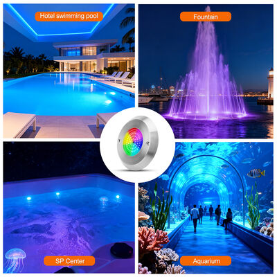 6W Ultra Slim Underwater PAR56 Pool Lamp SMD LED 2835 مقاوم للماء 110x34MM DC12V/AC12V