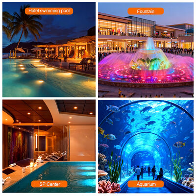 ضوء حمام سباحة بلاستيكي AC12V 6W راتش ممتلئ 100٪ IP68 للاستخدام تحت الماء