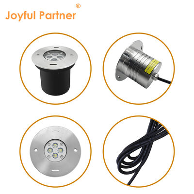 ضوء LED تحت الماء DIA110MM 4W 8W DC24V 316 الغطاء الأمامي من الفولاذ المقاوم للصدأ مع صندوق أسود بلاستيكي