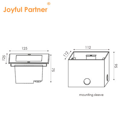 ضوء أرضي مربع في الهواء الطلق 24 فولت 8 واط 3000 كيلو متدفئة بيضاء صب الألومنيوم الجسم IK تصنيف 09