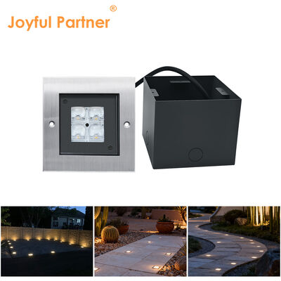 مصابيح LED تحت الأرض مربعة 24 فولت 8W 3000K 316 صفيحة الفولاذ المقاوم للصدأ مع غطاء ABS