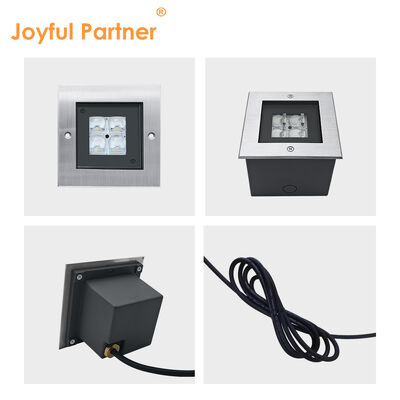 فولاذ مربع متأرجح ضوء AC100-240V 4 * 2W LED 316 حافة الفولاذ المقاوم للصدأ مع كابل كهربائي 0.5M