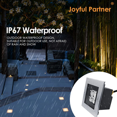 فولاذ مربع متأرجح ضوء AC100-240V 4 * 2W LED 316 حافة الفولاذ المقاوم للصدأ مع كابل كهربائي 0.5M