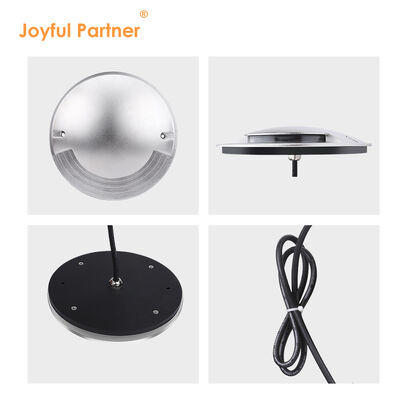 إضاءة أرضية جانبية الانبعاث بغطاء من الفولاذ المقاوم للصدأ 10 واط OSRAM SMD قطر 172 مم مع أكمام تثبيت ABS