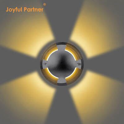 إضاءة أرضية جانبية الانبعاث بغطاء من الفولاذ المقاوم للصدأ 10 واط OSRAM SMD قطر 172 مم مع أكمام تثبيت ABS