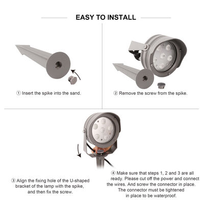 مصباح LED الحديقة الضوء ضوء الحديقة المعدل زاوية شعاع الألومنيوم للجهود الحديقة