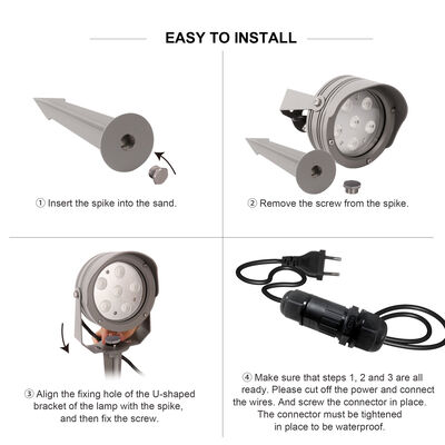 مصباح LED الحديقة الضوء ضوء الحديقة المعدل زاوية شعاع الألومنيوم للجهود الحديقة