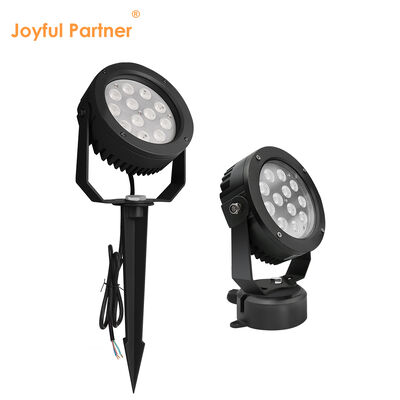 ضوء LED الحديقة 36W مدمج في DMX512 السائق DC24V RGB3in1 أسود الطابق الخارجي مسحوق غطاء الحجرة قطر 160MM