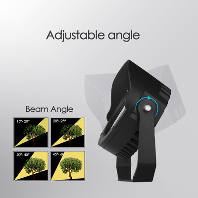 ضوء LED الحديقة 36W مدمج في DMX512 السائق DC24V RGB3in1 أسود الطابق الخارجي مسحوق غطاء الحجرة قطر 160MM