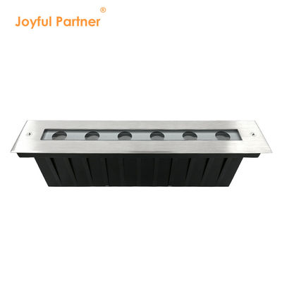 ضوء أسفل الأرض LED أبيض دافئ SUS 316 6W 12W الحديقة الإضاءة الخطية المنسدلة