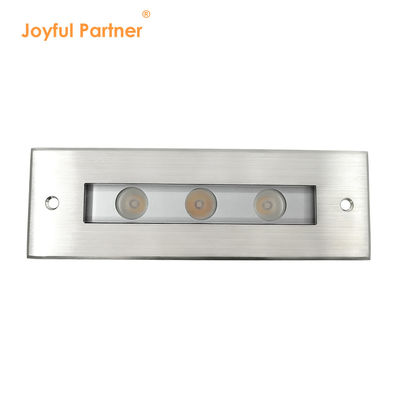 ضوء LED في الأرض DC24V 3W 6W 3000K #316 SS IP67 الطول الخطي 195MM + الزجاج المقاوم