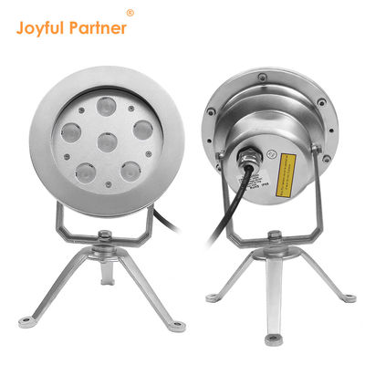 مصباح نافورة LED 6*2W RGB DMX هيكل من الفولاذ المقاوم للصدأ 316 DC12V/24V IP68 لحمامات السباحة