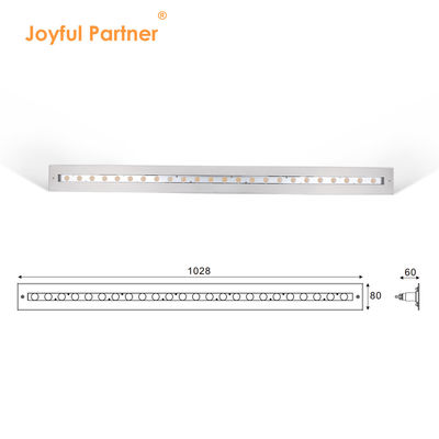 نافورة بركة خطية RGB 3in1 316 الفولاذ المقاوم للصدأ 24 * 2W IP68 ملونة مضادة للماء DC24V