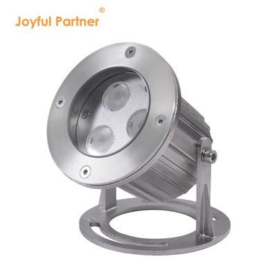 أضواء LED تحت الماء IP68 من الفولاذ المقاوم للصدأ 316 3x2W لحوض السباحة مع قاعدة تثبيت