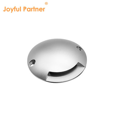 إصدار جانبي خطوة مدفونة تحت الأرض الضوء المستدير الجهد المنخفض 1W DC 24V 3000k IP67 الوقاية من الماء الباردة الألومنيوم الأبيض