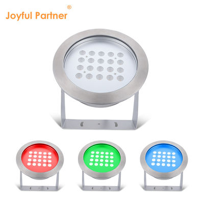 الفولاذ المقاوم للصدأ IP68 مصابيح LED تحت الماء 40W ضوء بركة أبيض دافئ أحادي اللون للحفلات حمام سباحة حديقة المنزل