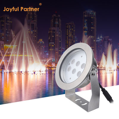 IP68 ضوء مضيء تحت الماء 316L الفولاذ المقاوم للصدأ DMX512 Rgb / RGBW 4in1 LED DC12V/24V