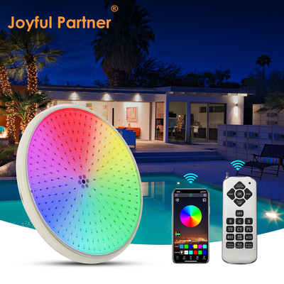 IP68 مقاوم للماء RGB / RGBW تغيير اللون البركة الأضواء المسطحة مع الراتنج مليء حمام السباحة الضوء تحت الماء