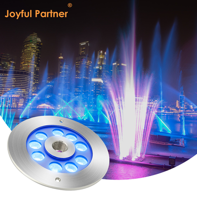 ضوء نافورة LED 316 من الفولاذ المقاوم للصدأ RGB لون واحد 170*61 مم DC12V / 24V IP68 مقاوم للماء