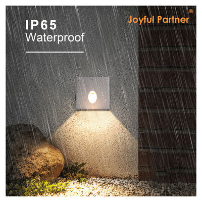 إضاءة درج وجدار غائرة LED 3 واط تيار متردد 220 فولت ألومنيوم مصبوب أبيض IP65